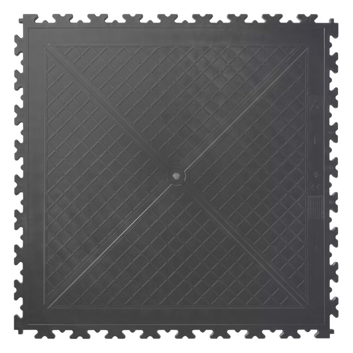 Interlocking Floor Tiles & Ramps Single Garage Pack (55m2 + 14 ramps) Graphite & Black X500/7